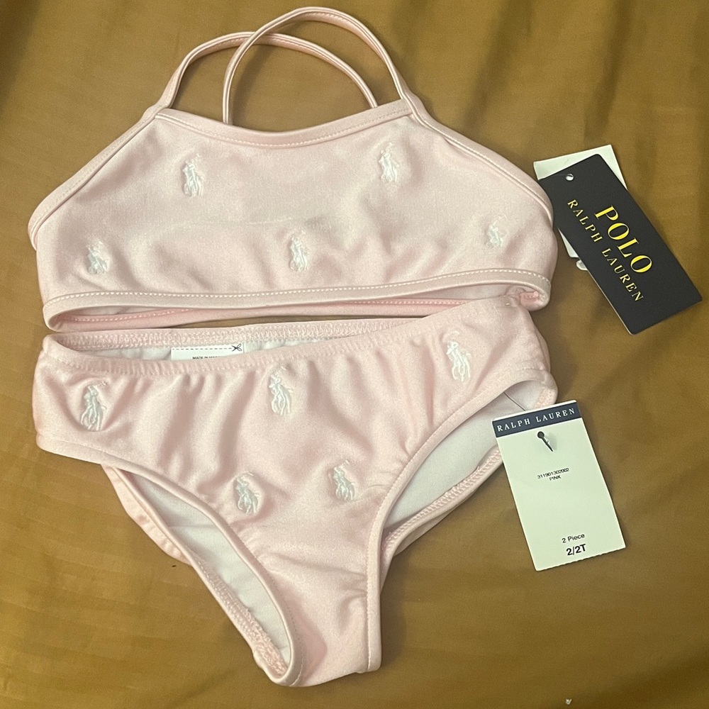Ralph Lauren Light Pink toddlers swim suit